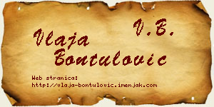 Vlaja Bontulović vizit kartica